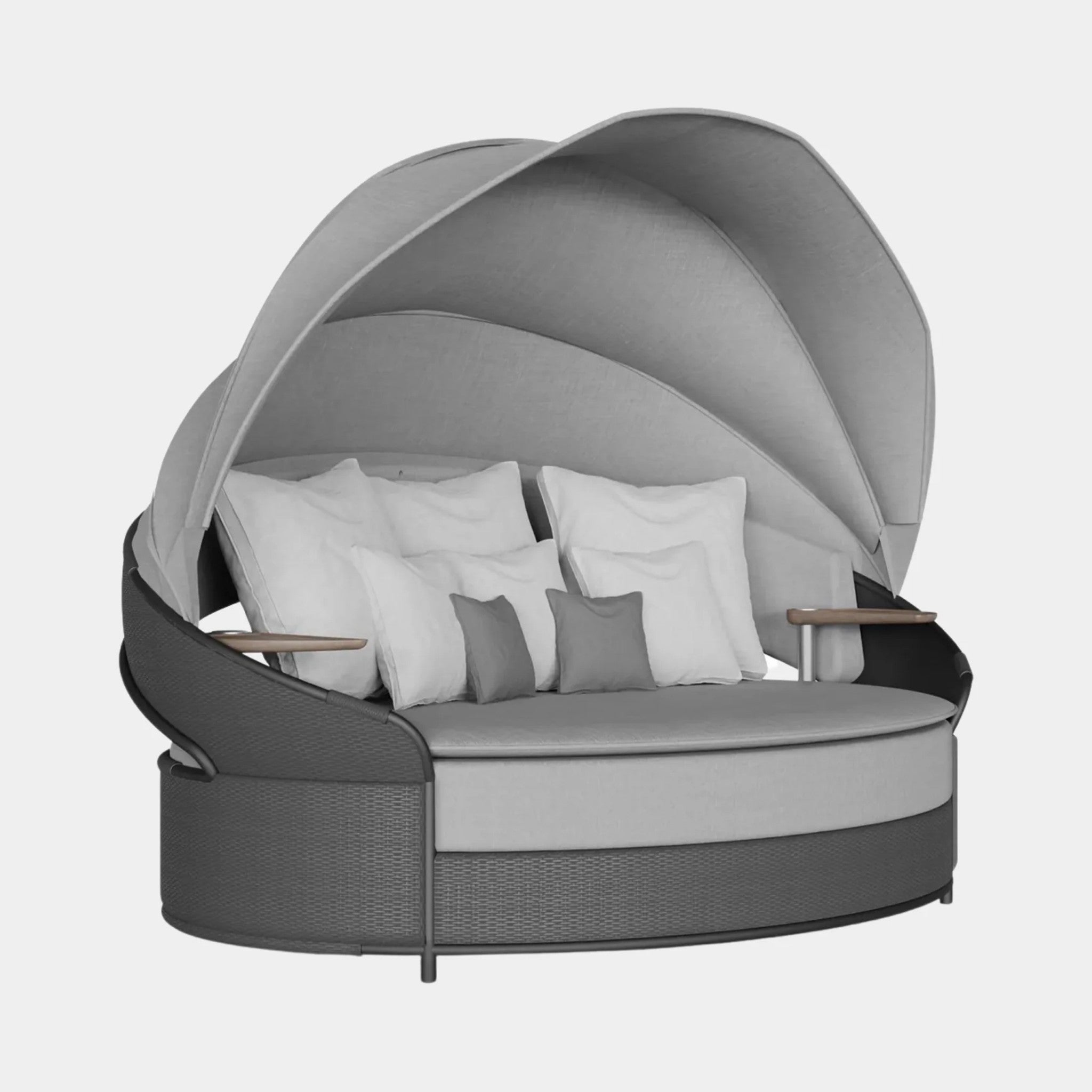 High Daybed Roma Grey High-End Luxury Outdoor Daybed | Touched Interiors