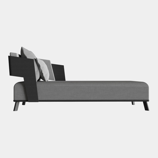 Roma Grey Outdoor Chaise Longue