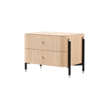 Laskasas Rosie Bedside Table in Natural Oak with transparent background