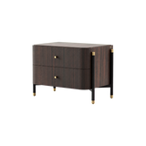 Laskasas Rosie Bedside Table in Smoked Eucalyptus with transparent background