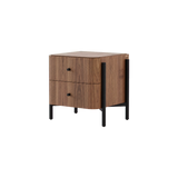 Laskasas Rosie Bedside Table in Walnut with transparent background