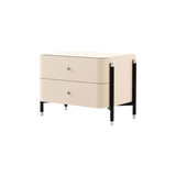 Laskasas Rosie Bedside Table in White with transparent background