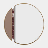 Rosso Levanto Marble & Bronze Mirror