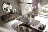 Giorgio Collection Infinity Round Wall Mirror in light gold chrome, room view