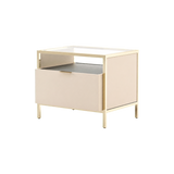 Laskasas Rowling Bedside Table in White with transparent background