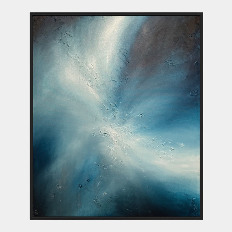 Royal Sky Textured Blue Luxury Wall Art