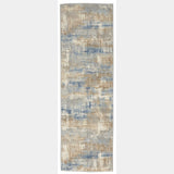 Rush Blue Beige Luxury Rug, available from Touched Interiors UK