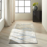 Rush Blue Beige Luxury Rug, available from Touched Interiors UK