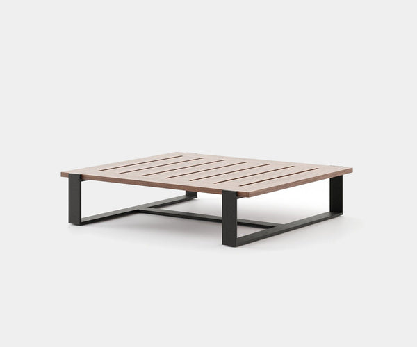 Salim Outdoor Coffee Table with Sucupira Natural Wood Top - Luxury Patio Furniture