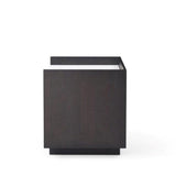 Saviour Bedside Table - White Marble & Anthracite/Grey Wash Oak