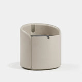 Savoy Leather Shell Luxury Bedside Table, alternative angle