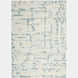 Sculptural Teal Wool Luxury Rug, available from Touched Interiors UK