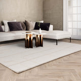 Sentiero Geometric Wool Luxury Rug, detail