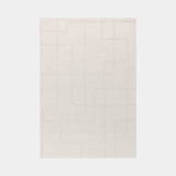Sentiero Geometric Wool Luxury Rug in ivory