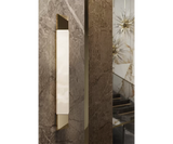 Sleek and sophisticated Spear Wall Lamp, crafted from premium marble and gold accents for upscale interiors.