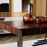 Sorrento Metal Leg Luxury Dining Table, close-up detail