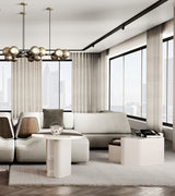Caffe Latte Tamper Side Table in a room setting