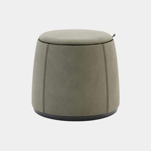 Taylor Suede Pouf with Cushion Top & Under Seat Storage