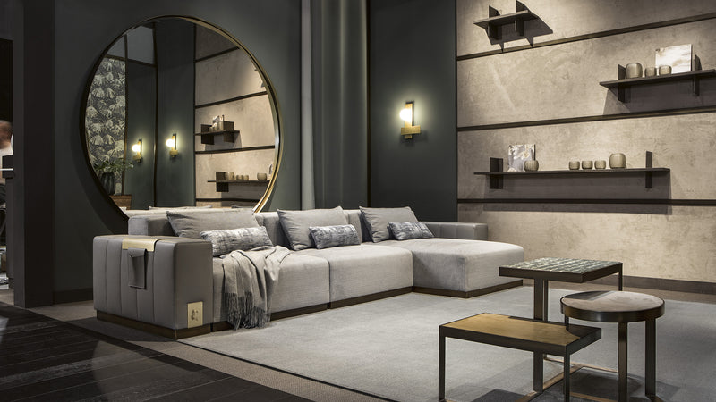 Chic brass sconce exuding timeless sophistication