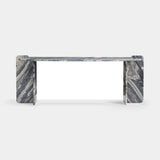 Tressette Folded Slab Luxury Console Table in Green Cipollino marble