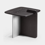 Tressette Folded Slab Luxury Side Table in dark wood