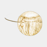 United Alabaster Solaris Table Lamp in natural alabaster, studio view on grey