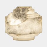 United Alabaster Wireless Cala Table Lamp in natural alabaster, studio view on grey