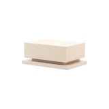 Laskasas Uso Bedside Table in White with transparent background
