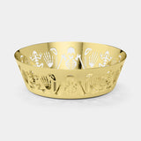 Vanitas Pierced Luxury Bowl in gold plated stainless steel