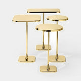 Velario Pedestal Luxury Side Table, the shapes together