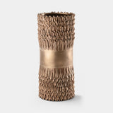 Verzura Leaf Cast Luxury Vase in hand cast bronze