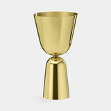 Voglia Reversible Hourglass Luxury Vase in polished brass