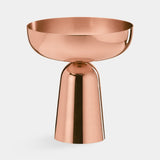 Voglia Reversible Pedestal Luxury Bowl, shown in copper