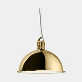 Zecca Dome Luxury Suspension Lamp in polished brass
