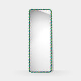 Zecchino Beaded Luxury Floor Mirror, shown in candy iridescent