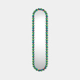 Zecchino Beaded Oval Luxury Mirror, shown in candy iridescent