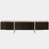 The Private Label Edge TV Cabinet with Marble & Aged Brass