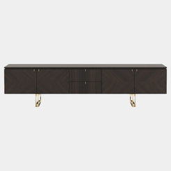 Agostinelli Patchwork Smoked Oak TV Cabinet