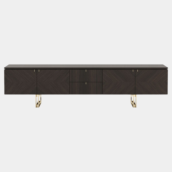 Agostinelli Patchwork Smoked Oak TV Cabinet