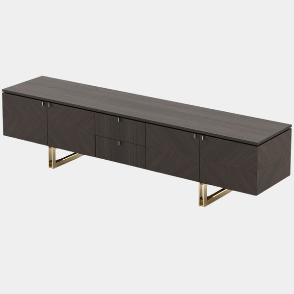 Agostinelli Patchwork Smoked Oak TV Cabinet