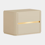 Alodia Bedside Table with Golden Detailing