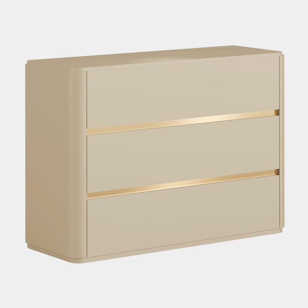 Alodia Chest of Drawers with Golden Detailing