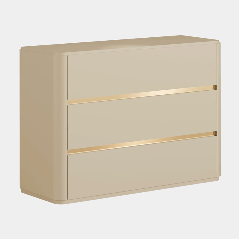 Alodia Chest of Drawers with Golden Detailing