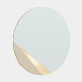 Alodia Round Mirror with Golden Detailing