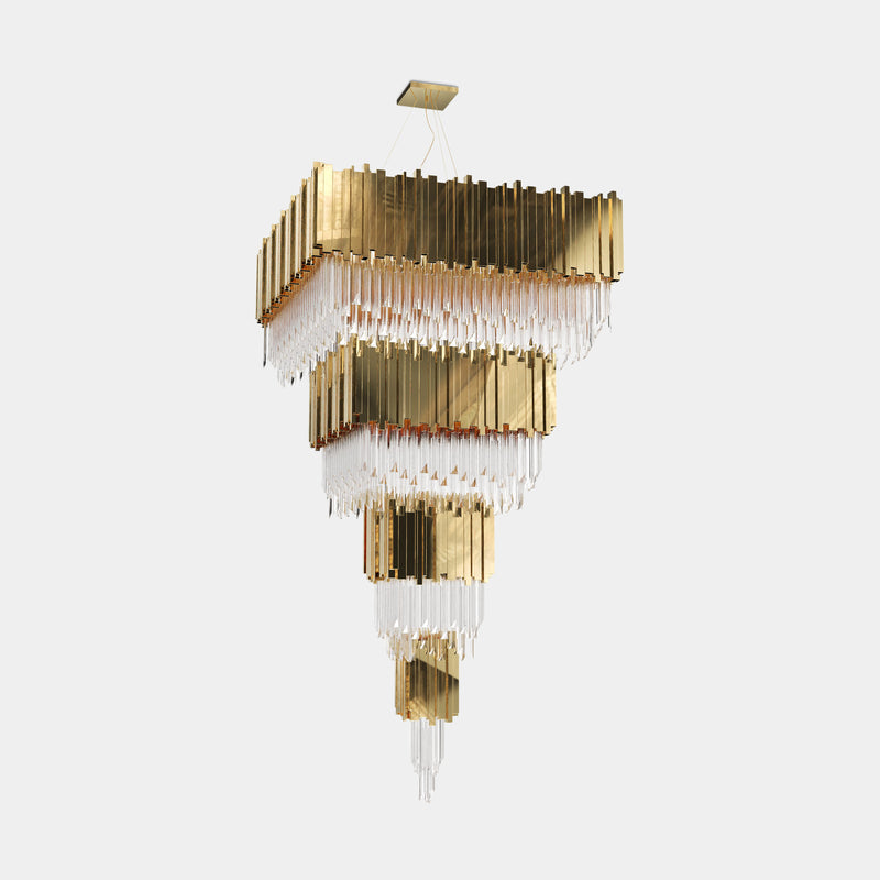 Ancona Square Chandelier | Luxury Crystal Lighting