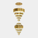 Ancona Square Chandelier | Stunning Crystal and Gold Lighting Fixture