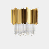 Ancona Grande Gold Plated Brass & Crystal Glass Wall Light