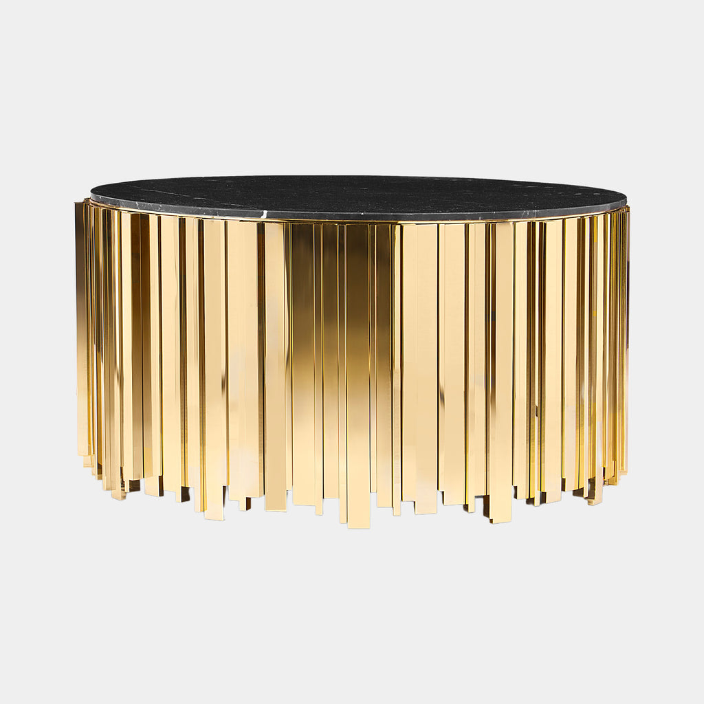 Gold brass coffee clearance table