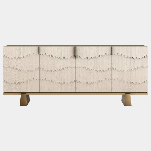 The Private Label Cliff Sideboard: Oak & Brass Detailing