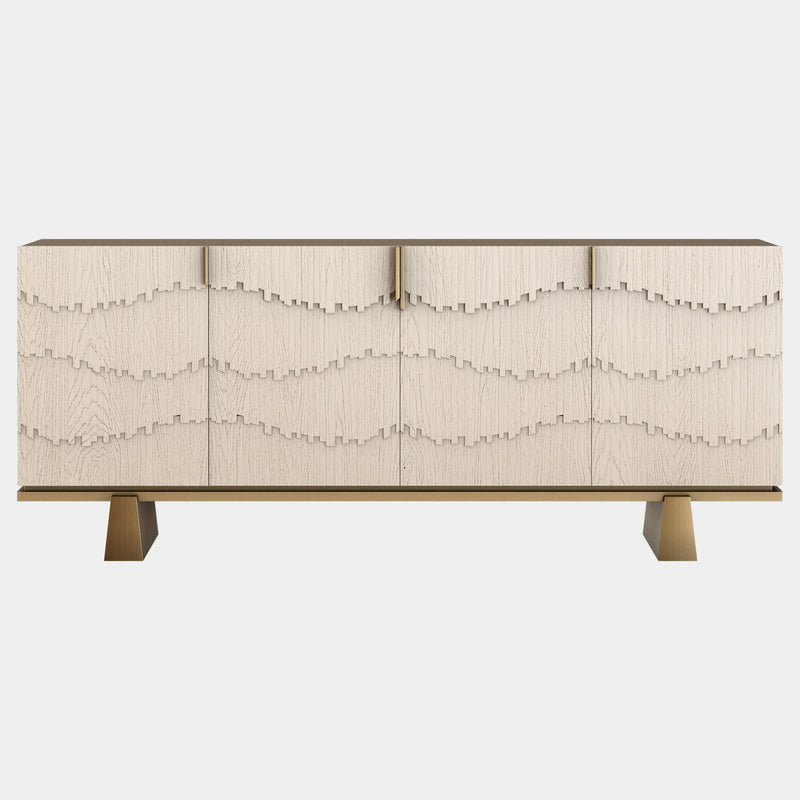 The Private Label Cliff Sideboard: Oak & Brass Detailing